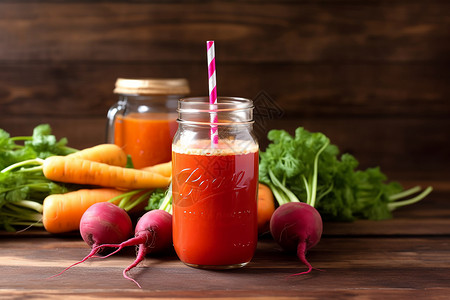 健康美味果蔬鲜榨汁背景图片