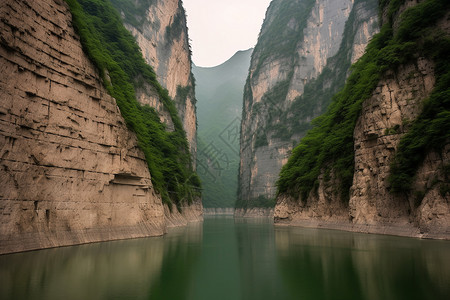 峡谷间的河流高清图片