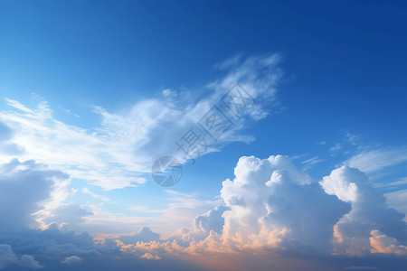 天空中美丽的云层背景图片