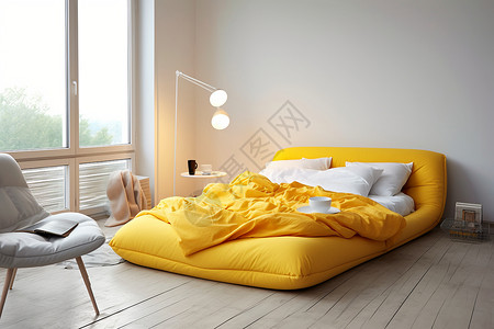 浪漫温馨的床铺背景图片