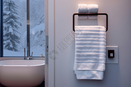 温馨的现代浴室背景图片