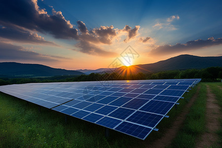 太阳能电池板背景图片