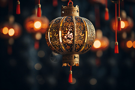 中国灯笼的艺术背景图片