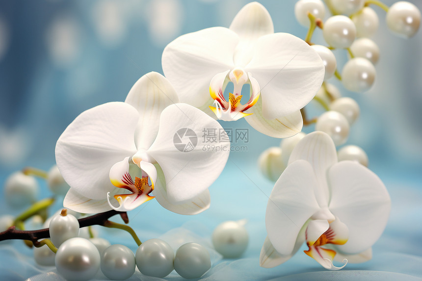 美丽的丝绸兰花图片