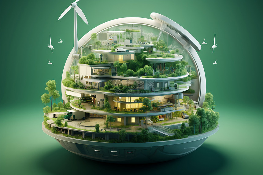 可持续未来绿能住宅图片