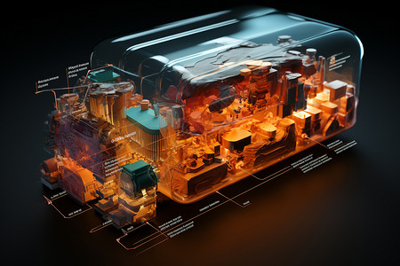 气动原件锂电池内部层次设计图片