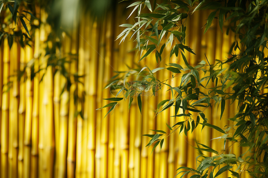 翠绿的竹林背景图片