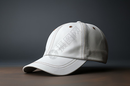 运动时尚优雅素净的白色帽子背景
