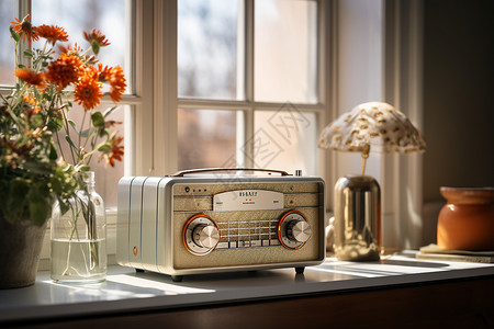怀旧的收音机背景图片