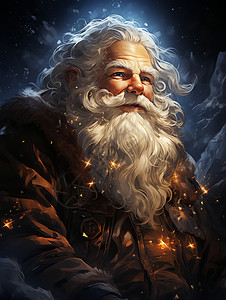 圣诞老人乘坐雪橇运送礼物背景图片