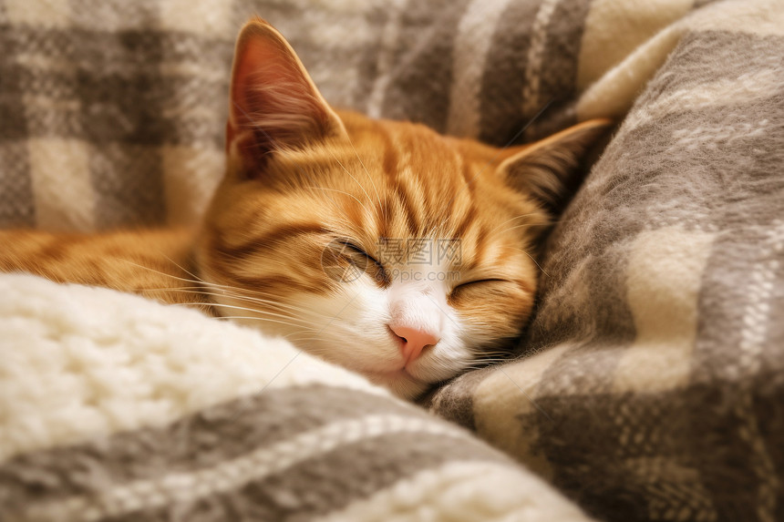 温暖舒适的小猫咪图片