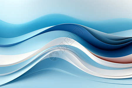 多层过滤蓝白海浪背景设计图片
