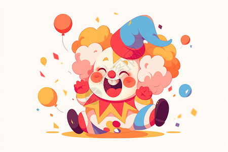 欢乐世界的小丑背景图片