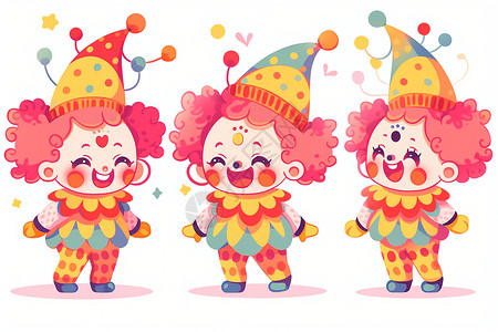 欢乐小丑大游行背景图片