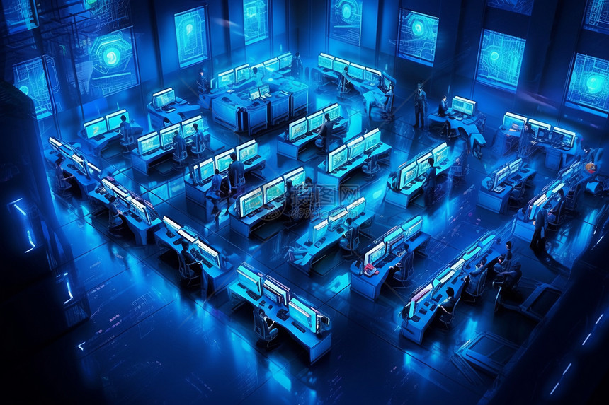 未来科幻的电脑实验室图片