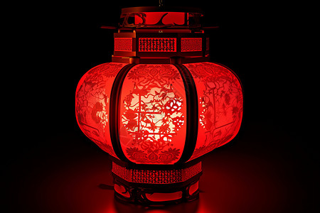 庆祝春节的喜庆红灯笼背景图片
