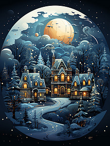 冬夜童话背景图片