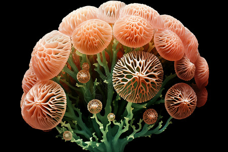 粉色珊瑚背景图片