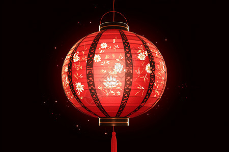 喜庆传统的春节灯笼背景图片