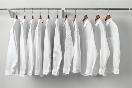 整洁的白色衬衫高清图片