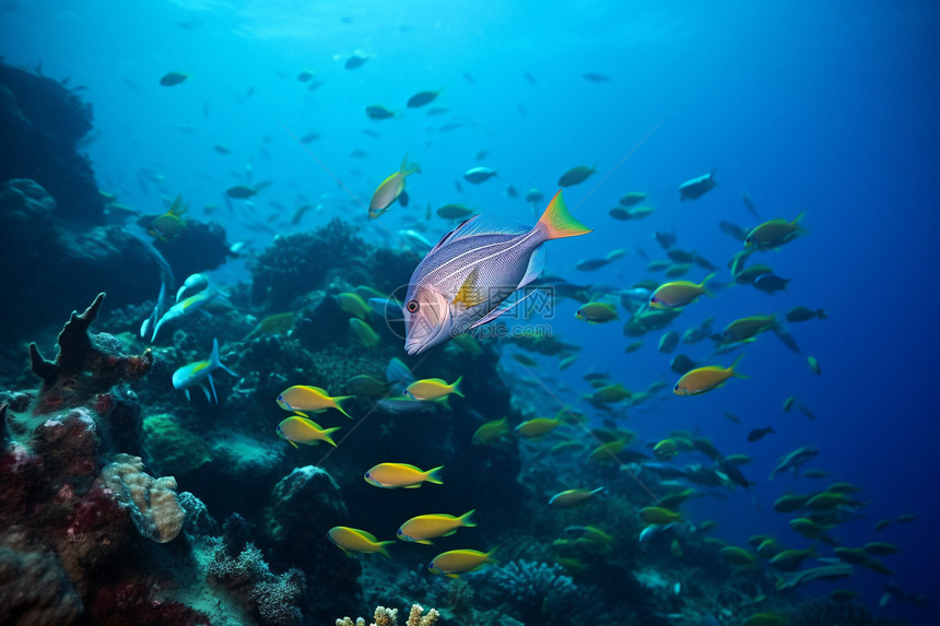海底的自然鱼类图片
