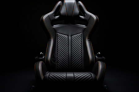 黑色的碳纤维汽车座椅背景图片