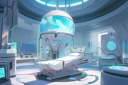 医院的治疗手术室背景图片