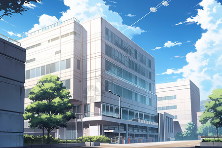 城市的建筑医院背景图片