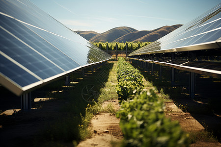 农业科技太阳能背景图片