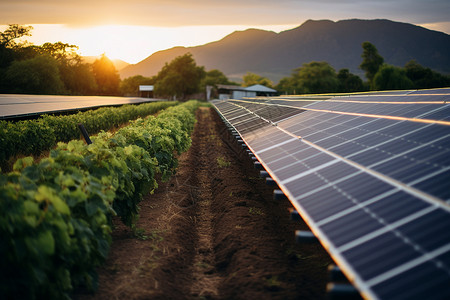 农业太阳能的创新背景图片