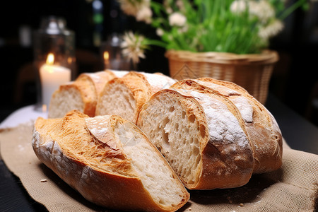 法式长棍面包美味的面包背景