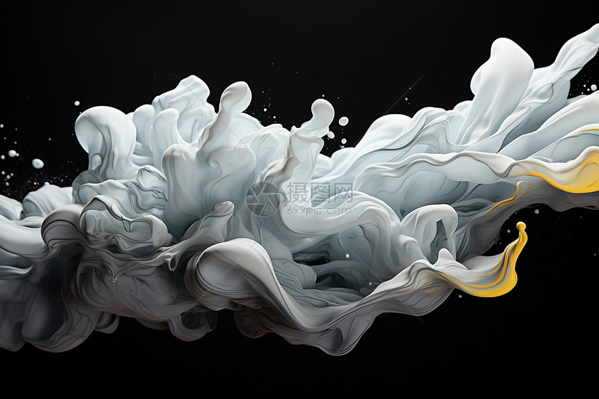 艺术感流动飘逸的液体图片