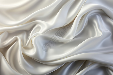 高端的白色丝绸面料背景图片