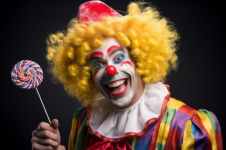 专业马戏团的小丑演员背景图片