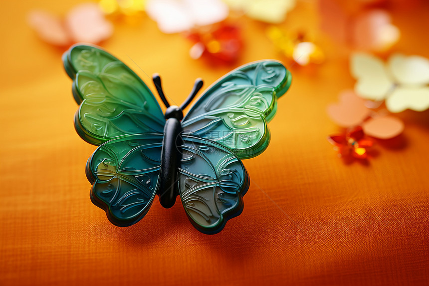 五彩斑斓的玻璃蝴蝶图片