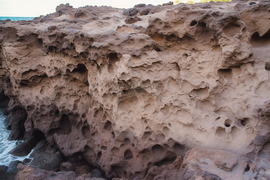 海岸峭壁上的岩石图片