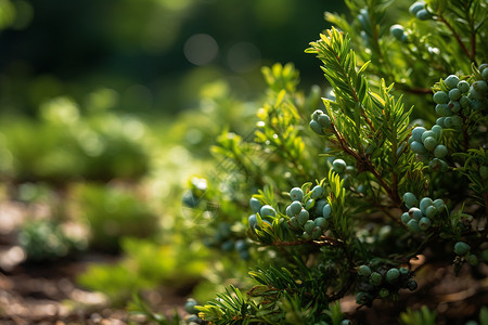 小小绿色草植物柏树高清图片