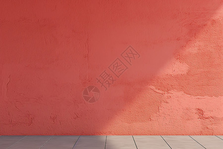 红色墙壁上的纹路背景图片