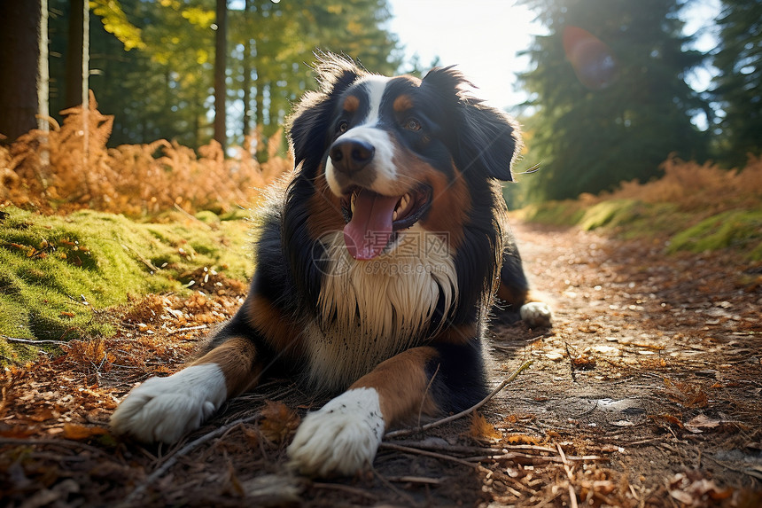 森林里的猎犬图片