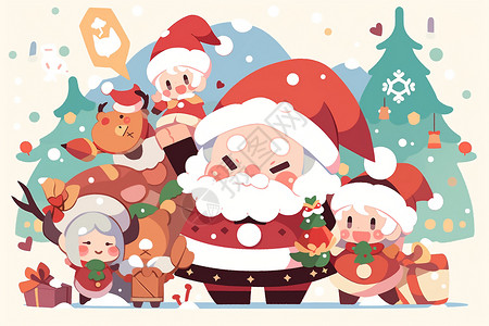 欢乐圣诞老人欢乐的圣诞老人新鲜插画