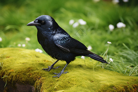 黑色的乌鸦背景图片