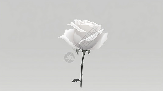 简约而典雅的白玫瑰背景图片