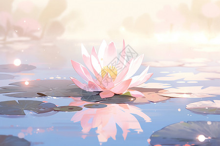 美丽的睡莲花背景图片