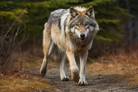 丛林中的狼动物栖息地高清图片