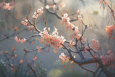 幽美花朵绽放背景图片