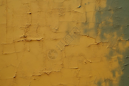老旧的墙墙壁上的黄色背景