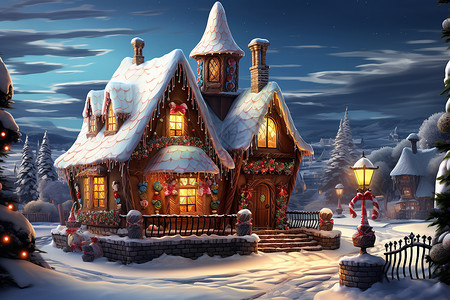 冬日欢乐之夜背景图片