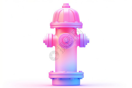 粉蓝色的消防栓图标背景图片