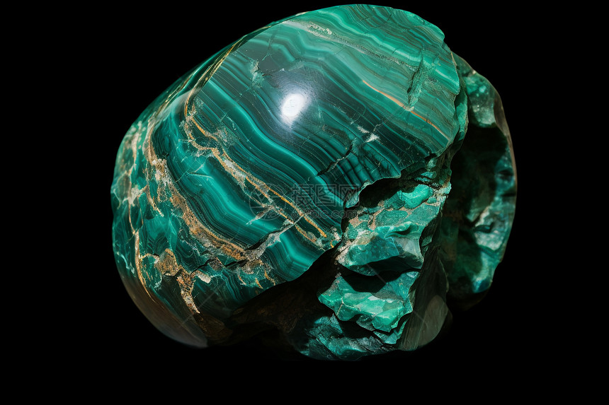 绿色的矿物质岩石图片