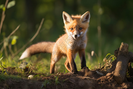 野生的小动物狐狸背景图片